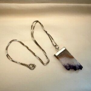 Sterling Silver Amethyst Geode Shard Necklace